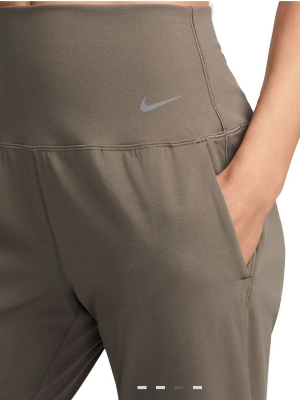 NWT Nike Womens Zenvy Dri-FIT Taupe High Rise Joggers Activewear Sporty Size XS - Picture 16 of 16